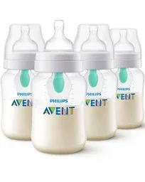 Philips Avent 1m+ Anti-Colic Bottle with AirFree Vent  Lot of 3- 9oz bottles