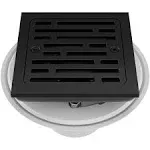 Delta DT062412 4" Tile-In Square Shower Drain - Matte Black