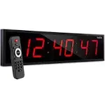 Ivation Large Digital Clock LED Wall Clock with Alarms