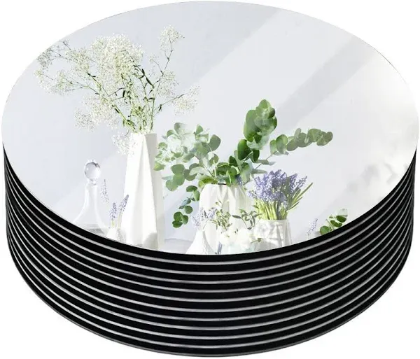 Coo-Drill 12" Round Mirrors for Centerpieces