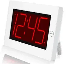 Alarm Clock 8&#034; Large Screen Display Digital Clock Auto Dimmer 8 Languages