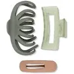 Kitsch Recycled Plastic Assorted Claw Clip Set (3pc)