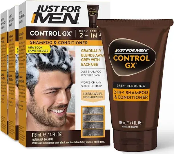 Just For Men Control GX 2 in 1 Grey Reducing Shampoo and Conditioner