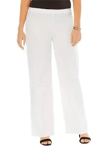 Roaman's Women's Plus Size Wide-Leg Bend Over Pant