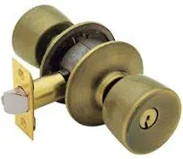 Schlage Residential F51A - Entry Lock - Bell Knob, C Keyway with 16211 Latch and 10063 Strike