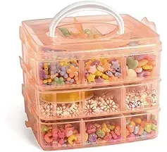 Beads for Kids Crafts, Jewelry Making Kit - 1000 Multi-Shaped Beads wi