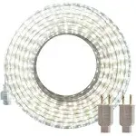 LED Rope Lights Outdoor Waterproof Daylight White - SURNIE 50ft Outside Bright -