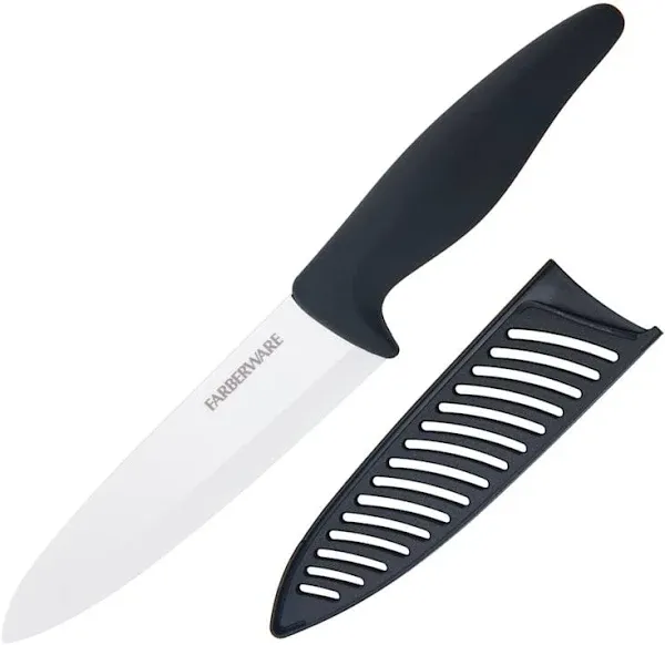 Farberware 6-inch Ceramic Chef Knife with Blade Cover and