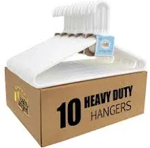 Quality White Hangers 30-pack Super Heavy Duty Plastic Clothes Hanger Multipack