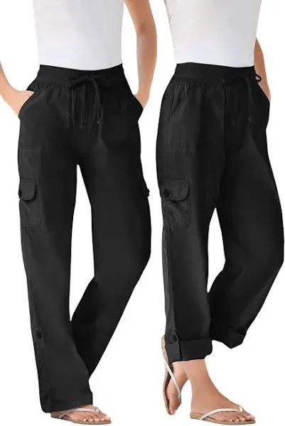 Woman Within Plus Size Convertible Length Cargo Pant