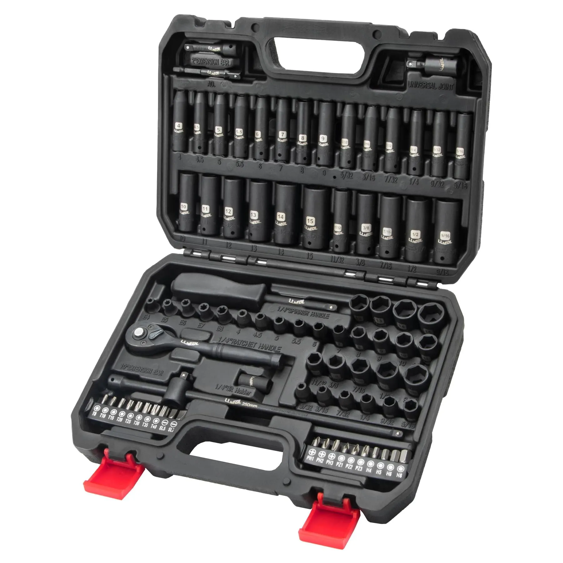 LLNDEI 1/4 Inch Drive Impact Socket Set