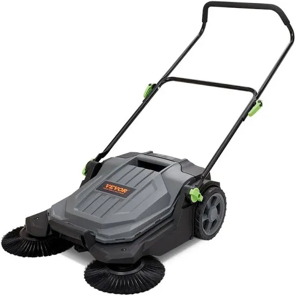 VEVOR Walk-Behind Hand Push Floor Sweeper, 25.6&#034; Sweeping Width Floor Sweeper