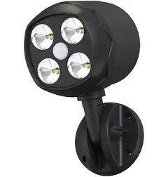 Motion Sensor Outdoor Lights, Battery Operated Outdoor Lights, 600LM Motion Detector Lights for Outside, 6000K LED Security Light Battery Powered Spotlight for House Wall, Black(1 Pack)