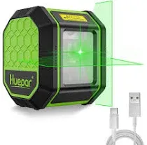 HUEPAR Self-leveling OSRAM Laser FC011G , Alignment Green 2 lines 2 Plumb Dots Cross Line Laser Level