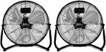 18 Inch 3-Speed High Velocity Heavy Duty Metal Industrial Floor Fans Quiet Black