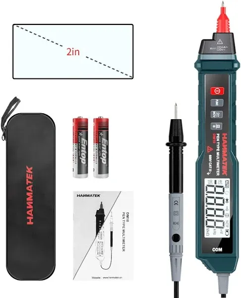 HANMATEK Pen Type Digital Multimeter, Electrical Tester with NCV,AC/DC Voltmeter Ammeter Ohmmeter, Resistance, Live Line Digital Testers with Backlit and Flashlight