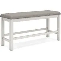 Ashley Robbinsdale 49" Counter Height Dining Bench White