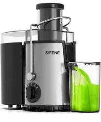 SiFENE Robust 500W Juicer, 3" Wide-Mouth, BPA-Free, 3-Speed, Easy Cleaning SiFENE