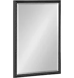 Kate and Laurel Makenna Traditional Rectangular Ornate Wall Mirror, 18 x 24, Soft White, Beaded Vintage Rectangle Vanity Mirror for Use as Bathroom Mirror for Over Sink or Refined Entryway Mirror