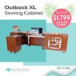 Kangaroo K9605XL Outback XL Sewing Cabinet in Teak