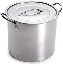 5 Gallon Stainless Steel Stock Pot with Lid, 12.5 x 12.5 x 11.5 (Single Pack)