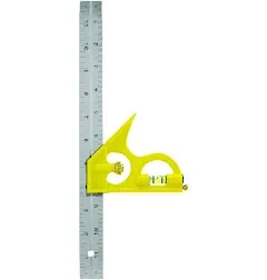 Great Neck 12 in. L X 11/16 in. H Stainless Steel Combination Square Level and Scriber