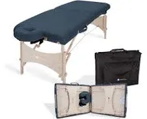 EARTHLITE Portable Massage Table HARMONY DX – Foldable Physiotherapy/Treatment/Stretching Table, Eco-Friendly Design, Hard Maple, Superior Comfort incl. Face Cradle & Carry Case (30" x 73")