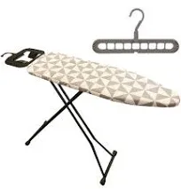 Lightweight Iron Board with Safety Iron Holder, Bonus Built-in Smart Hanger, Extra Clothes Hanger