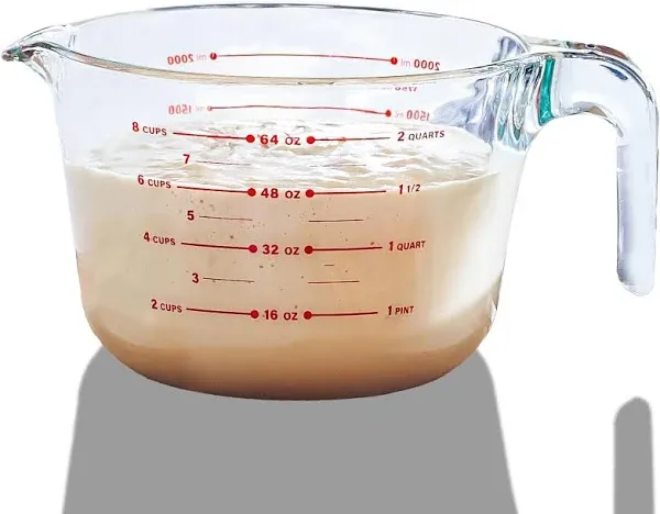 8 Cup Large Glass Measuring - Kitchen Mixing Bowl Liquid Measure Cups... 