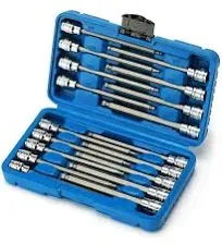 3/8&#034; Drive XL Ball-End Hex Bit Socket Set 18 Pc