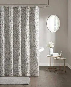 Madison Park Odette Jacquard Shower Curtain