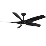 Zephyr 5-Blade 62 Inch Black Outdoor CCT LED Smart Ceiling Fan