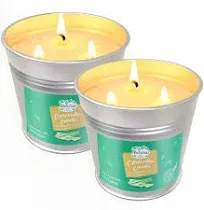 2 Packs Large Citronella Candles Outdoor Indoor, 110 Hours Burn 20 oz 3-Wick Scented Candles, Soy Wax Fly Candle for Home Garden Patio Yard Camping Balcony Travel