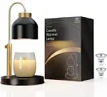 Candle Warmer Lamp with 2 Bulbs Timer Dimmer White Metal AIKUT