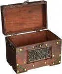 Vintiquewise Rustic Studded Index/Recipe Card Box with Antiqued Latch