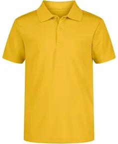 Nautica Boys' School Uniform Short Sleeve Polo Shirt, Button Closure, Moisture Wicking Performance Material