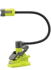 RYOBI ONE+ 18V Cordless Flexible LED Clamp Work Light Rotating Head (Tool Only)