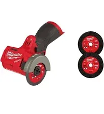 Cut-Off Tool Kit: 3 in Wheel Dia, Trigger, Brushless Motor, (1) Bare Tool/(1) Battery, 12 V