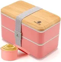 Sinnsally Lunch Box for Adult Stackable Japanese Bento Lunch Box for Women,Lunch Containers Compartments Bento Box