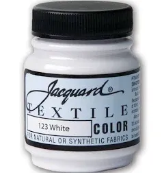 Jacquard Textile Color Fabric Paint 2.25oz-White, TEXTILE-1123