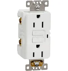 Square D x Series 15-Amp 125-Volt Tamper Resistant GFCI Residential Decorator Outlet, Matte White | SQR51101WH