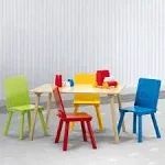 Delta Children Kids Table and Chair Set 4 Chairs Included- Natural/Primary