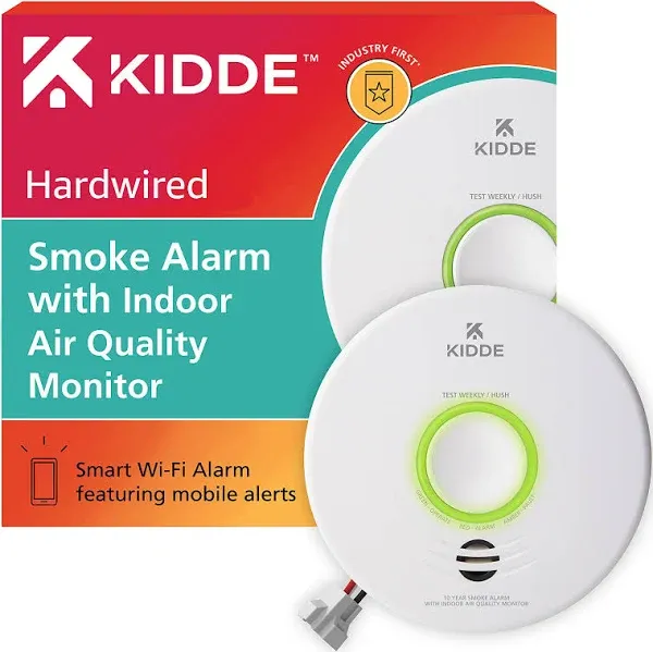 Kidde P4010DCS-W Wire-Free Interconnected Smoke Alarm, 10yr Battery Powered