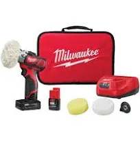 Milwaukee M12 Variable Speed Polishing &amp; Sanding Kit with 12V Batteries 2438-22X