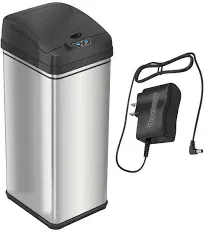 iTouchless 13 Gallon Pet-Proof Sensor Trash Can with AbsorbX Odor Filter System, Stainless Steel