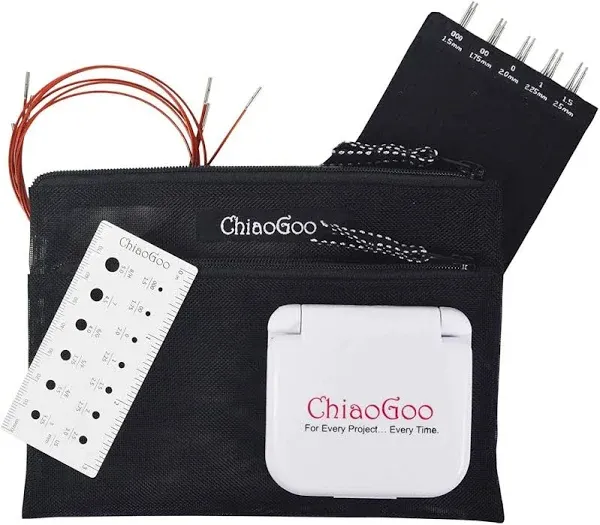 ChiaoGoo Twist Red Lace Interchangeable Knitting Needle 5" Tip Set-Mini