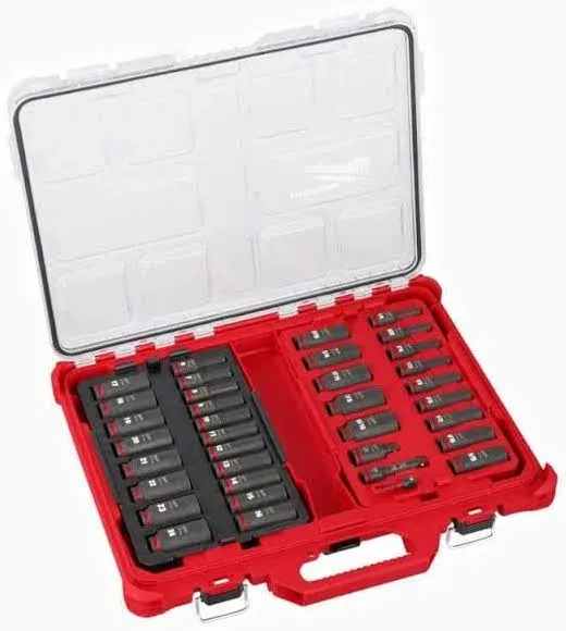 Milwaukee Shockwave Impact Duty™ Packout™ Socket Set, 3/8", Impact, Deep, 17 No. of Pieces (49-66-6815)