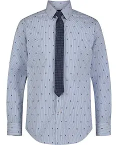 Tommy Hilfiger 2-Pc. All-Over Dot Print Shirt &amp; Tie Set, Big Boys