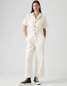 Levi&#039;s Women&#039;s Short Sleeve Heritage Jumpsuit Standard Fit Size Large NWT