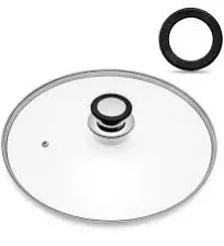 Eooch Tempered Glass Lid with Heat Resistant Handle